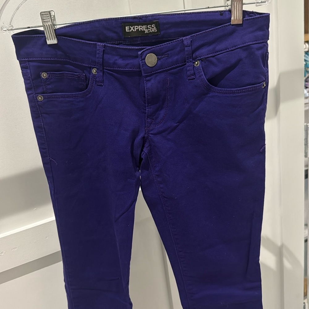 Express Deep Purple Denim Stretch Jeans Pants - Skinny size 6 - NWOT